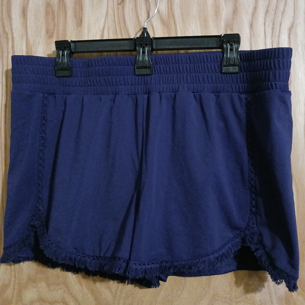 Cabana Life Embroidered Swim Shorts  Navy  UPF 50+  Wm Size XL- NWT